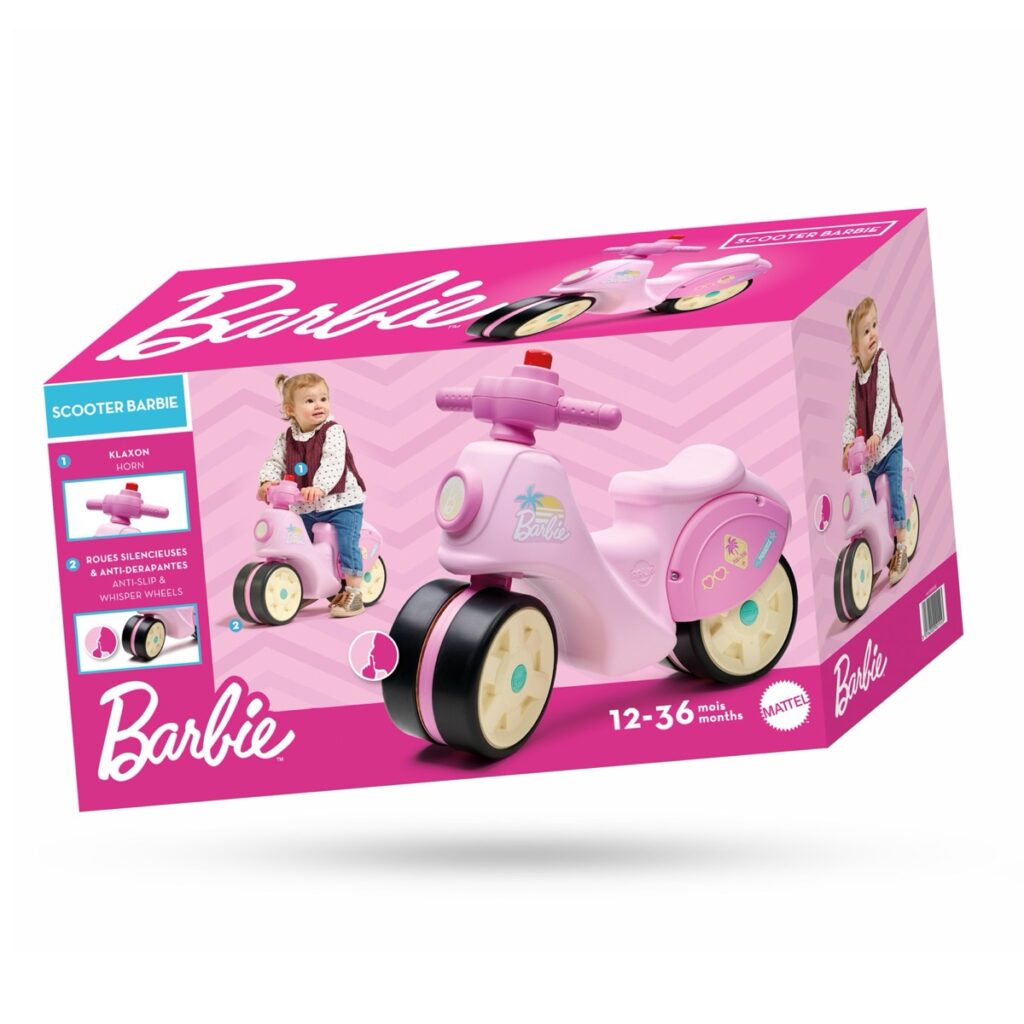Scooter draisienne Barbie à roues silencieuses