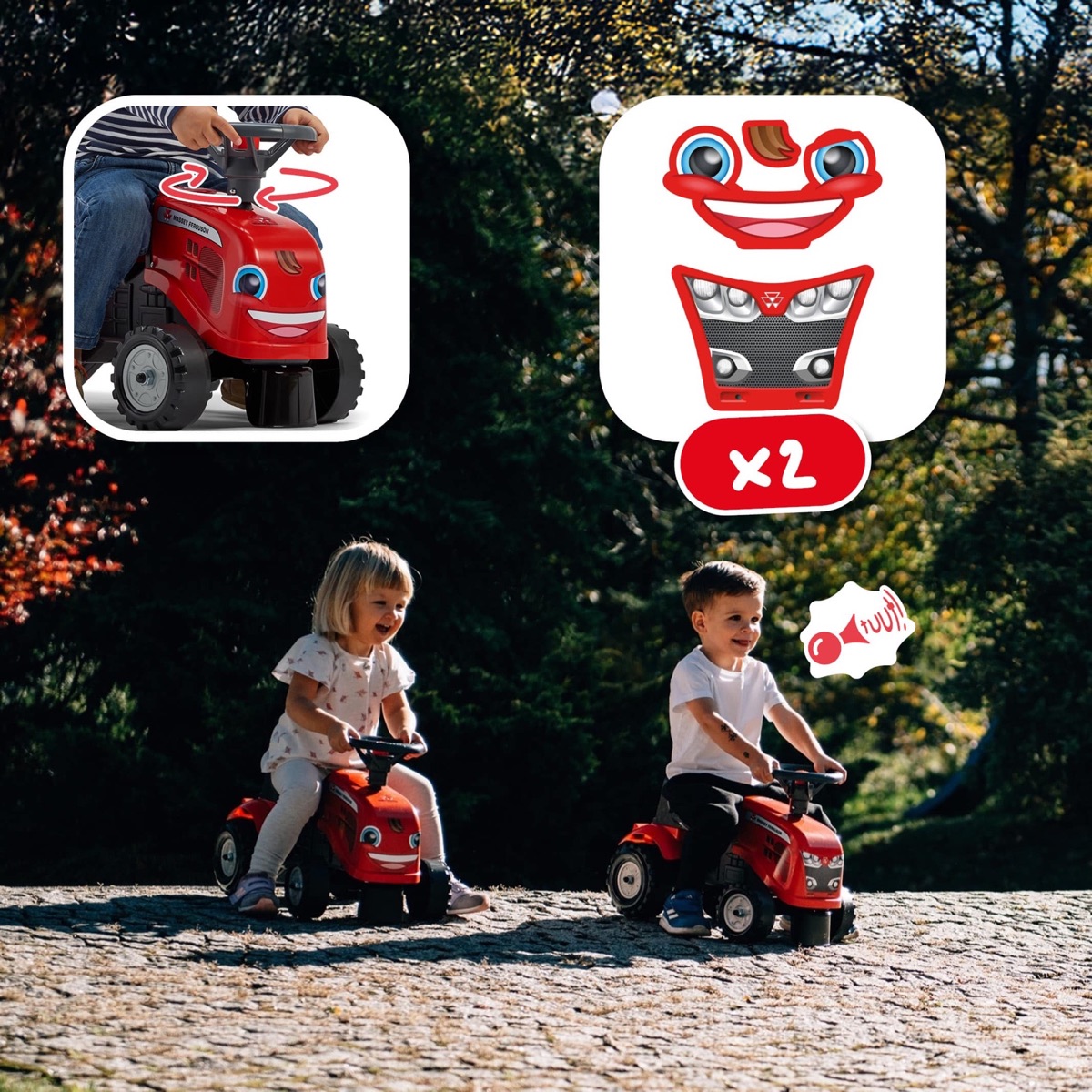 Porteur tracteur Massey Ferguson + remorque – Image 3