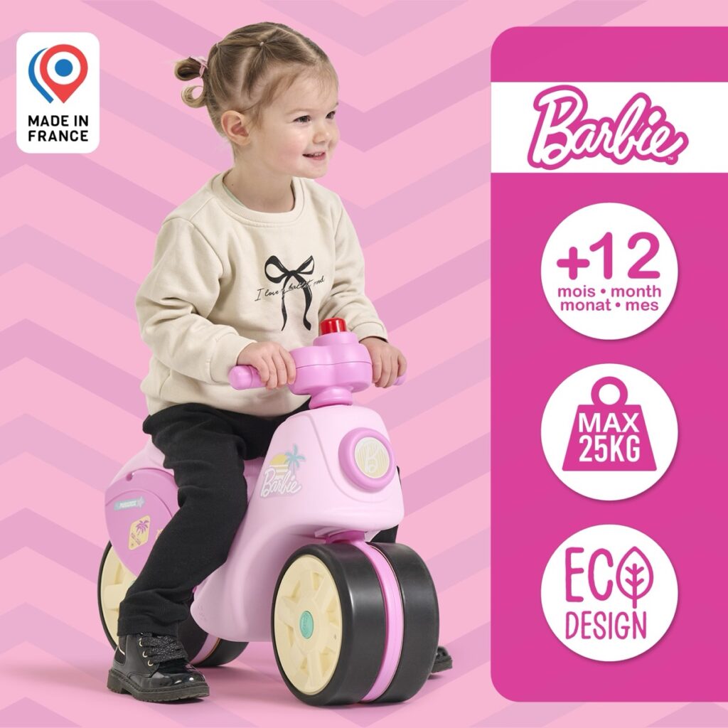 Scooter draisienne Barbie à roues silencieuses