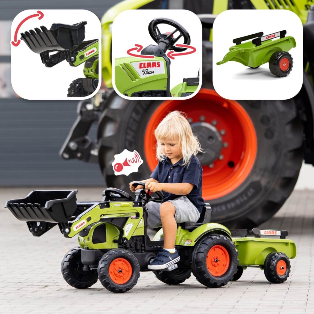 Tractopelle Claas + remorque