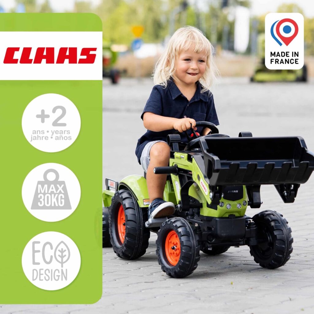 Tractopelle Claas + remorque